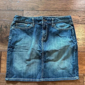 Eddie Bauer Blue Denim Mini Skirt